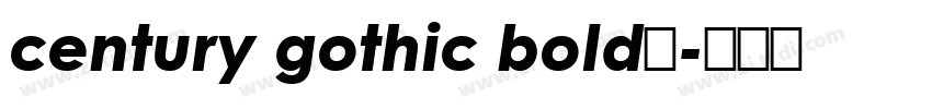 century gothic bold字字体转换